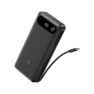 Anker Power Bank (20K, 87W, Built-In USB-C Cable) 65W Two-way Power with Built-in Cable