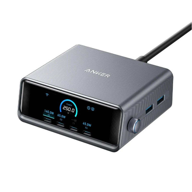 Anker Prime Desktop Charging Station (250W, 6 Ports, GaNPrime) – A2345241