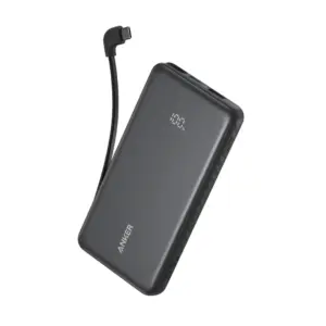 Anker Power Bank with Built-in USB-C Cable and 10000mAh 22.5W USB-C Charging