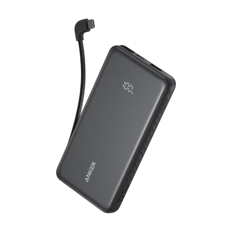 Anker Power Bank with Built-in USB-C Cable and 10000mAh 22.5W USB-C Charging